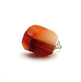 Burnt orange agate wire wrapped ring